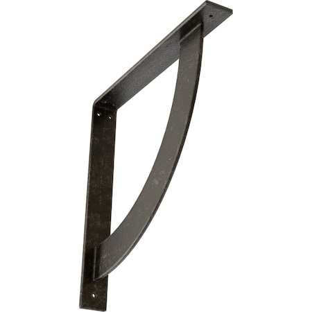 Ekena Millwork Bulwark Steel Bracket, Antiqued Warm Silver 2"W x 16"D x 16"H BKTM02X16X16BUAWS